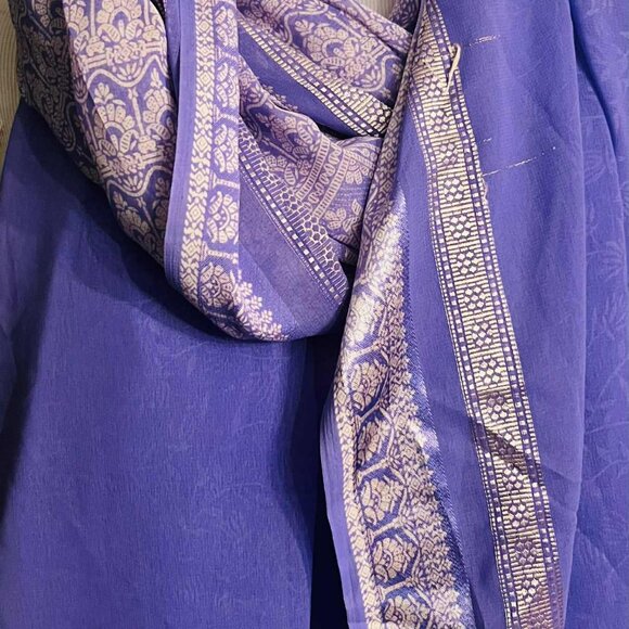 NWT Handcrafted Lilac Scarf by Sana – Asian-Inspired Elegance - Picture 5 of 12